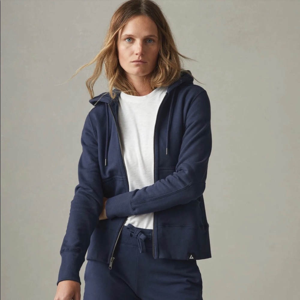 American Giant Classic Full Zip Hoodie in Navy